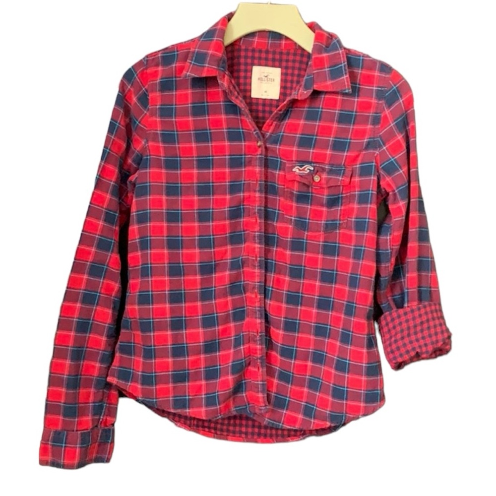 Hollister Women’s Red Flannel Shirt